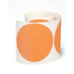 7000000246 Trizact™ PSA Film Disc Roll 268XA, A5 3MIL, Orange, 5 in x 5/8 in, Die 500BB, 100 Discs/Roll, 1 Roll/Case