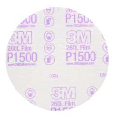 7000000566 Hookit™ Finishing Film Abrasive Disc 260L, 00950, 6 in, P1500, 100 discs per carton, 4 cartons per case