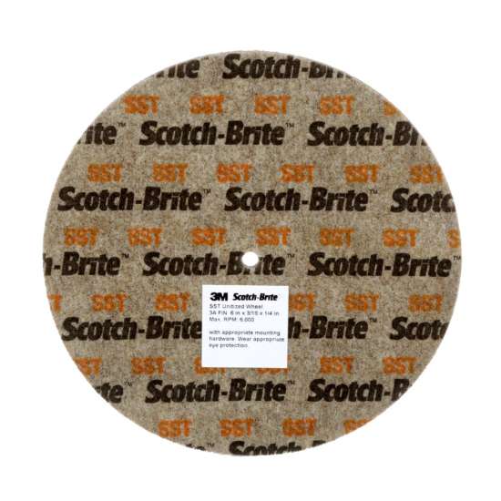 7000000689 Scotch-Brite™ SST Unitized Wheel, 1 in x 1 in x 3/16 in 5A FIN, 50 ea/Case