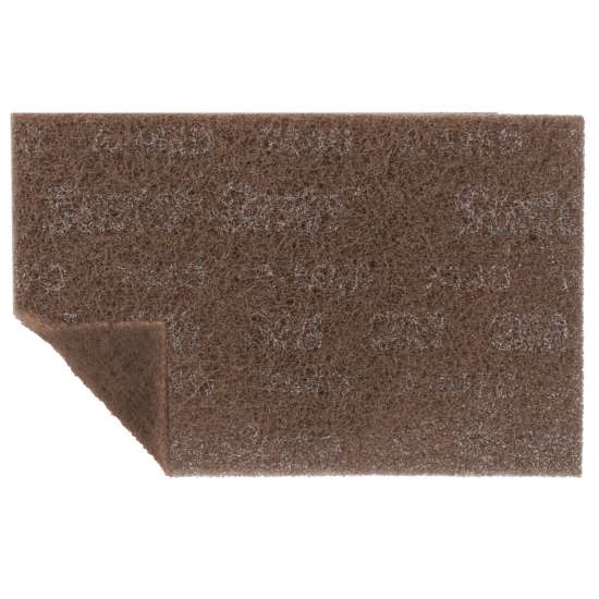 7000000715 Scotch-Brite™ Heavy Duty Hand Pad 7440B, HP-HP, A/O Medium, Tan, 6 in x 9 in, 40 ea/Case, Bulk