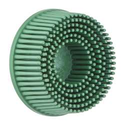 7000000742 Scotch-Brite™ Roloc™ Bristle Disc, RD-ZB, 50, TR, Green, 2 in x 5/8 in, Tapered, 10/Carton, 40 ea/Case