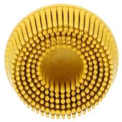 7000000743 Scotch-Brite™ Roloc™ Bristle Disc, RD-ZB, 80, TR, Yellow, 2 in x 5/8 in, Tapered, 10/Carton, 40 ea/Case