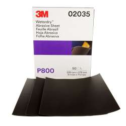 7000028324 Wetordry™ Abrasive Sheet 213Q, 02035, P800, 9 in x 11 in, 50 sheets per carton, 5 cartons per case