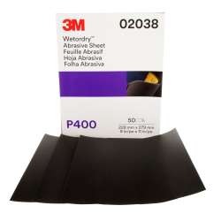 7000028326 Wetordry™ Abrasive Sheet 213Q, 02038, P400, 9 in x 11 in, 50 sheets per carton, 5 cartons per case