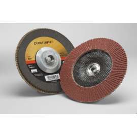 7010363299 Cubitron™ II Flap Disc 967A, 80+, T29 Quick Change, 7 in x 5/8"-11, 5 ea/Case