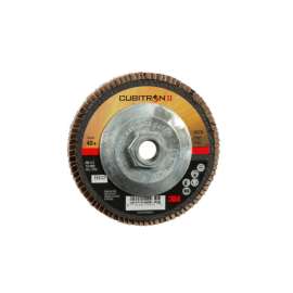 7010363301 Cubitron™ II Flap Disc 967A, 40+, T27 Quick Change, 4-1/2 in x 5/8"-11, Giant, 10 ea/Case