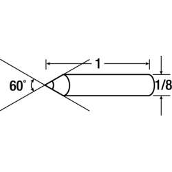 7010481727 Diamond Dressing Tools, Rolls, Discs, SHAPED TOOL, 60DEG, 1/8X1 PHONOPOINT P0560S2 - MMMTOOL29025