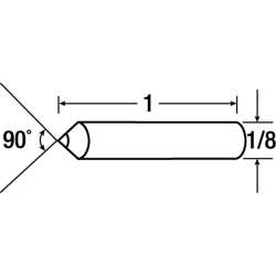 7010481729 Diamond Dressing Tools, Rolls, Discs, SHAPED TOOL, 90DEG, 1/8X1 PHONOPOINT P0590S2 - MMMTOOL29027