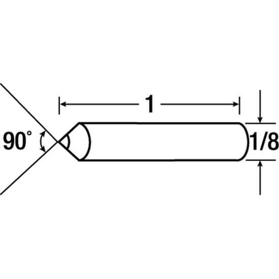 7010481729 Diamond Dressing Tools, Rolls, Discs, SHAPED TOOL, 90DEG, 1/8X1 PHONOPOINT P0590S2 - MMMTOOL29027