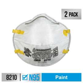 7100158825 8210P2-C Performance Paint Prep Respirator N95 Particulate 8210P2-C, 2 eaches/pack, 6 packs/case