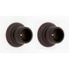 Shower Rod Brackets Transitional 2-in in Chocolate Bronze