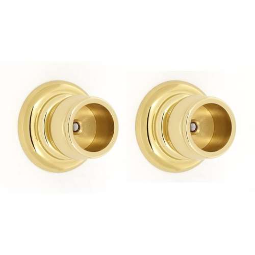 Shower Rod Brackets Transitional 2-in in Polished Brass