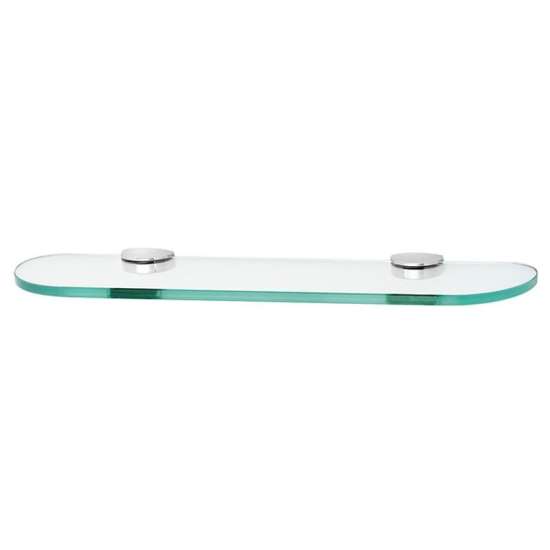 18-in Glass Shelf with Brackets Modern in Polished Chrome