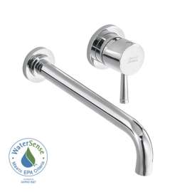 1-Handle Wall-Mounted Lavatory Faucet with Metal Handle and Grid Drain