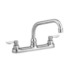 6408.140.002 Monterrey Kitchen Faucet with Lever Handles and Deck Plate in Chrome