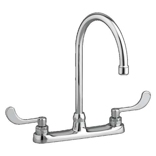 Kitchen Faucet with Longer Lever Handles and Deck Plate in Chrome