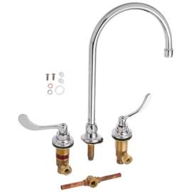 Widespread Faucet with Wrist Blade Handles in Chrome