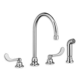 Bottom-Mount Kitchen Faucet with Color-Matched Spray in Polished Chrome