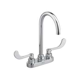 1.5 GPM Gooseneck Spout Centerset Bathroom Faucet with 6