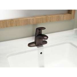 1-Handle Centerset Bathroom Faucet with 50/50 Drain