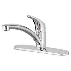 Colony Pro 1-Handle Kitchen Faucet with Escutcheon Plate in Polished Chrome