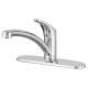 Colony Pro 1-Handle Kitchen Faucet with Escutcheon Plate in Polished Chrome