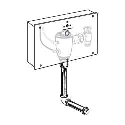 0.125 GPF Concealed Flush Valve with Wall Box for Back Spud Urinal