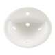 Oval Drop Lavatory Sink with Single Faucet Hole in White