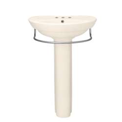 2-Piece Pedestal And Lavatory With 3 Faucet Holes (4 Centers)
