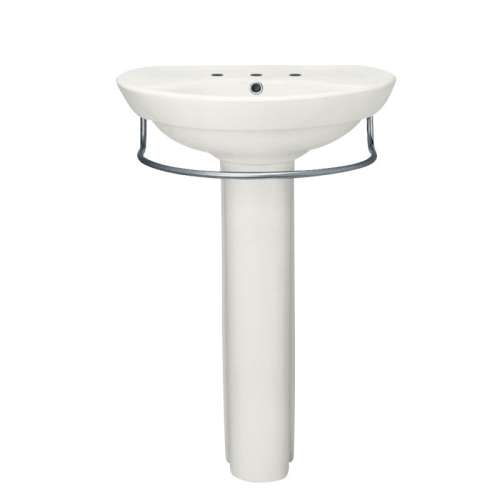 2-Piece Pedestal And Lavatory With 3 Faucet Holes (8 Centers)