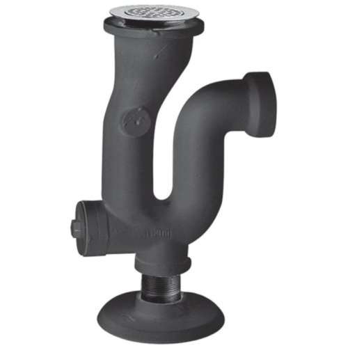 P-Trap with Strainer and 2-in Threaded Inside for Cast Iron Service Sinks