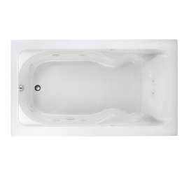 72-in. Whirlpool Bathtub with Reversible Drain and AcuMassage Jets in White