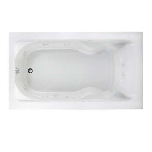72-in. Whirlpool Bathtub with Reversible Drain and AcuMassage Jets in White