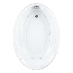 2903.018WC Savona 60-in x 42.25-in Drop-In Oval Acrylic Everclean Whirlpool