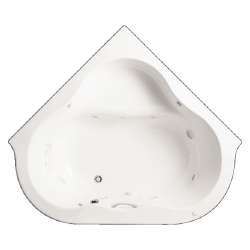 54-in x 54-in Corner Drop-In Acrylic Everclean Whirlpool with Factory Installed Heater