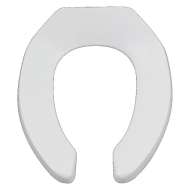 Commercial Elongated Open Front Toilet Seat With Stainless Steel Hinge