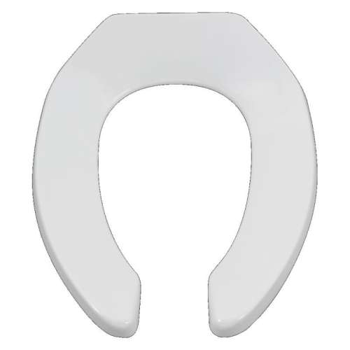 Commercial Elongated Open Front Toilet Seat With Stainless Steel Hinge