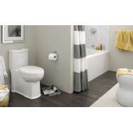 Elongated Right Height Toilet with Seat, 12-in Rough-In, and Dual-Flush