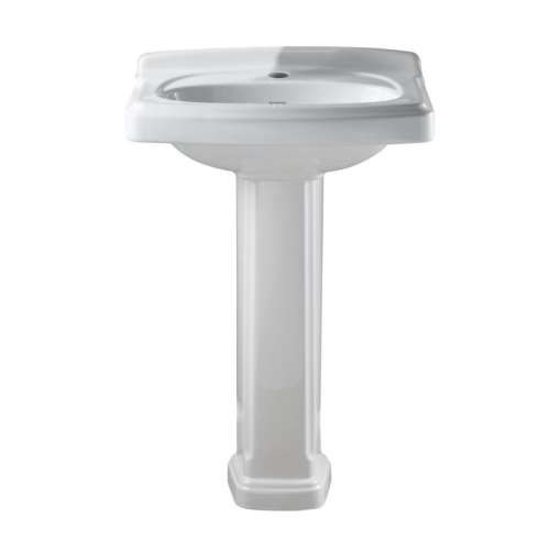 2-Piece Lavatory And Pedestal With Single Faucet Hole