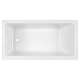 60 in. x 32 in. Bathtub with Above Floor Rough-in, Built-in Apron, and Left Drain in Arctic