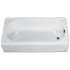 0255.112 New Salem 60-in x 30-in Enameled Steel Bathtub with Right Hand Outlet and Integral Apron