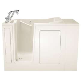 2848.509.SL-M Gelcoat Wit 28-in. x 48-in. Walk-In Soaking Bathtub with Left-Hand Drain and Tub Faucet