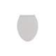 Elongated Toilet Seat with Trivantage in White