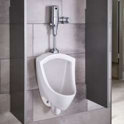 0.5 GPF Urinal System with Selectronic Battery-Powered Flush Valve in White