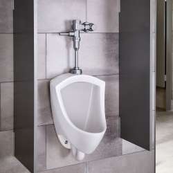 0.5 GPF Urinal System with Manual Flush Valve in White