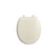 Round Closed-Front Toilet Seat with Soft Close, Grip Tight and Quick Release in Linen