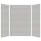 SMMW4K603696-27 Monterey 60-in x 36-in x 96-in Glue To Wall 3-Piece 4mm Shower Wall Kit, Grey Stone