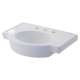 0282008.020 Retrospect 8-in Widespread Pedestal Sink Top, White