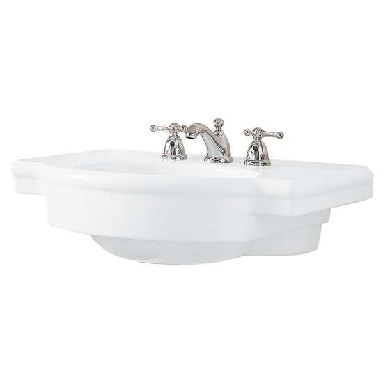 0282008.020 Retrospect 8-in Widespread Pedestal Sink Top, White