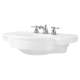 0282008.020 Retrospect 8-in Widespread Pedestal Sink Top, White